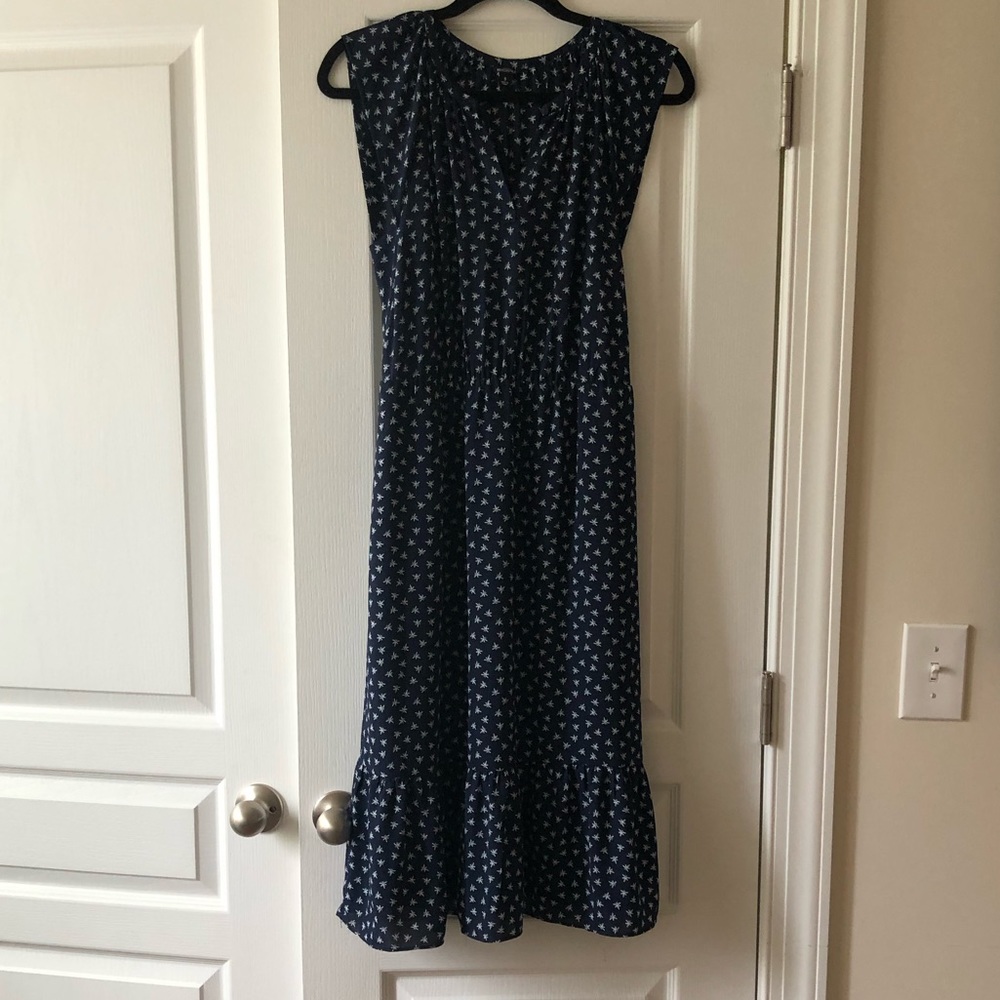 Navy J Crew Maxi Dress